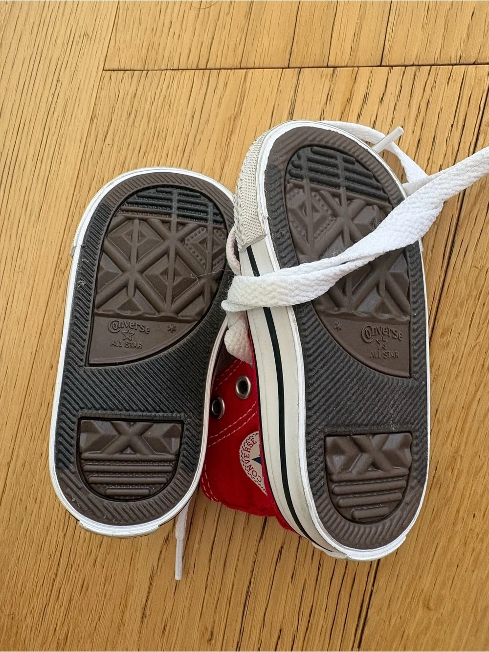 Kids Red Canvas Lace-Up Sneakers